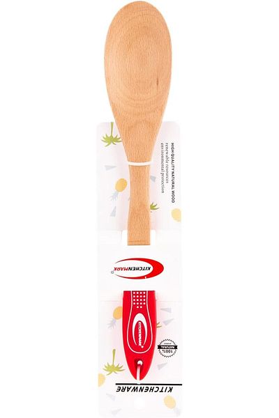 AKDC WOODEN SPOON 2CMX6CMX34CM Wooden, red