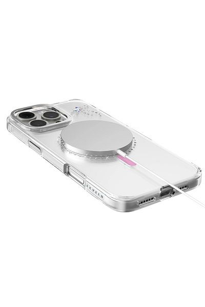 Levelo جراب Butterfly Magsafe لهاتف iPhone 16 Pro Max - شفاف/ قزحي الألوان