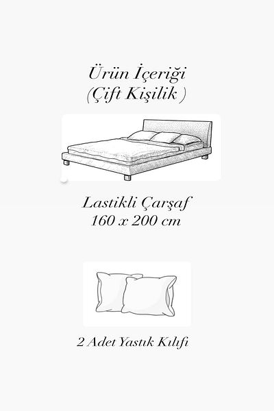 MARİANO VENANZİO Dreamy Cotton Double Bed Sheet + 2 Pillow Set