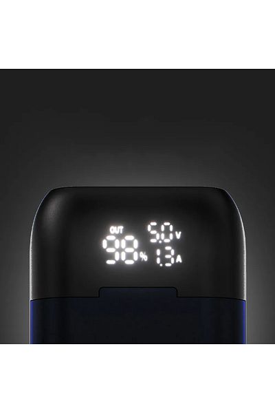 Powerology Battery Charger & Powerbank With Digital Display - Grey