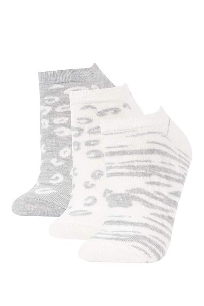 DeFacto New Season Women's 3-Piece Cotton Booties Socks