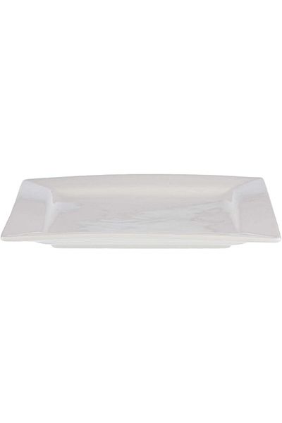 Symphony Square Plate - Set of 4, 19 cm,White