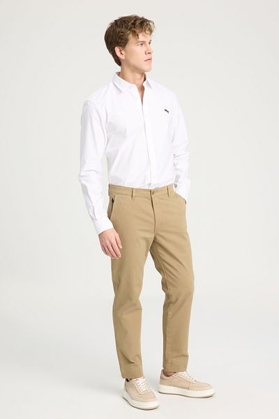 WRANGLER Slim Fit Slim Fit Regular Waist Slimpaça Camel Chino Trousers