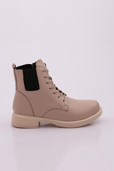 DGN Women's Front Lace up Zippered Thick Sole Boots 33626883