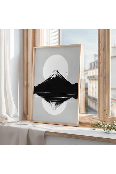 ARTCASTLE Tablou înrămat în lemn cu reflexie montană