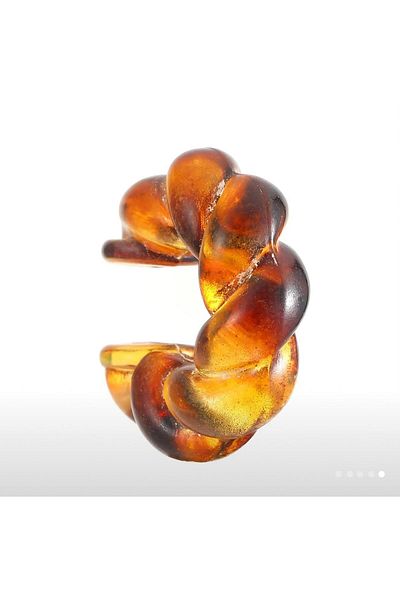 efstyle 1Pcs Brown Auger Leopard Print Cartilage Earring Ear Cuff