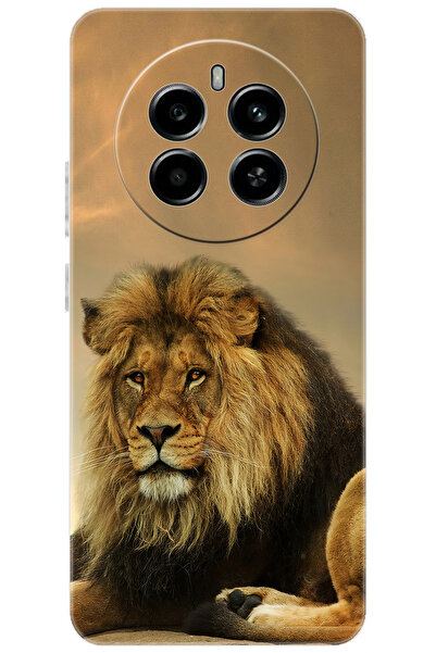 realme 12 4G (RMX3871) Uyumlu Kılıf Desen Baskılı Silikon Kral Aslan STK:207 ...