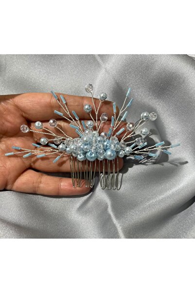 DesaAccessories KRİSTAL TAŞLI NİŞAN, GELİN, ABİYE TACI, TARAKLI SAÇ AKSESUARI