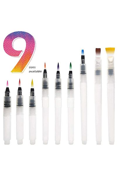 Choice 9PCs 7/9/12pcs Watercolor Brush Pens Set Super Easy To Use And Fill For Water Soluble Colored Pencil