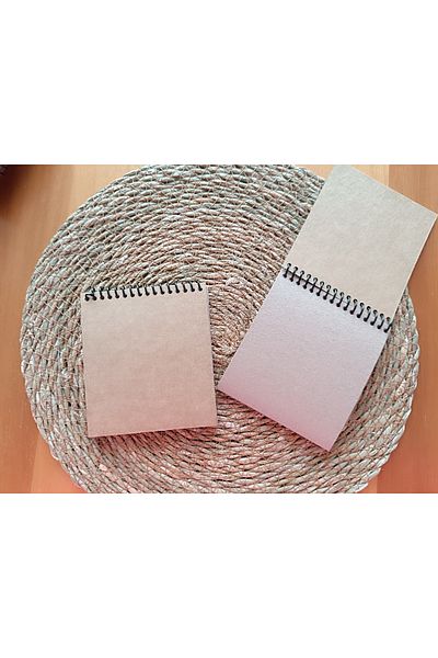 Pink Swan Craft Spiral Notepad with 2 Kraft Covers - 40 Sheets 80 Sheets, Scrapbook