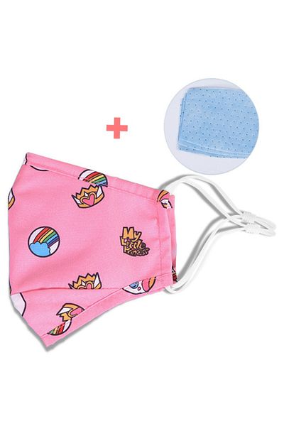 Nohoo Kids Re - usable Face Mask - Unicorn - Pink
