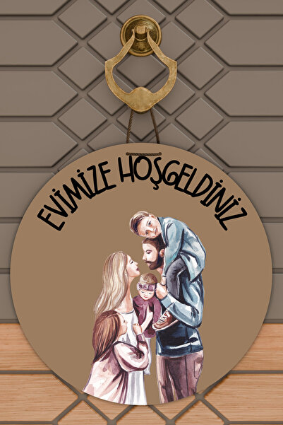 Dormot Home زخرفة الباب الحديثة البني زخرفة الباب في الهواء الطلق لعائلة مكون...