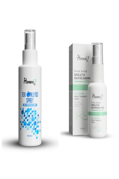 hommlife HOMM LİFE TER ÖNLEYİCİ SPREY 100 ML VE NEFES TAZELEYİCİ AĞIZ SPREYİ 25 ML