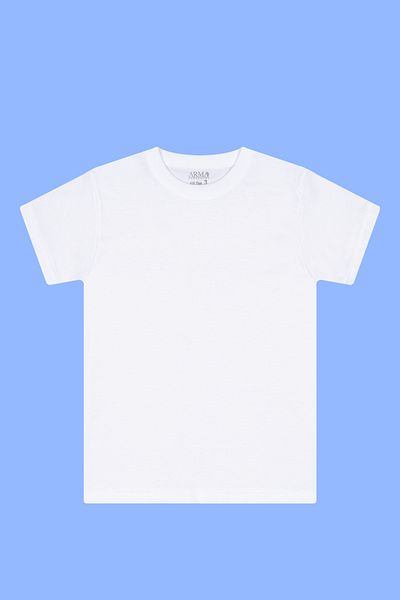 Arma Yıldız Boys' 100% Cotton Crew Neck Undershirt T-Shirt 3 Pack White