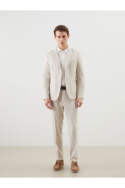 LC Waikiki Ανδρικό σακάκι σακάκι LCWAIKIKI Formal Beige Slim Fit