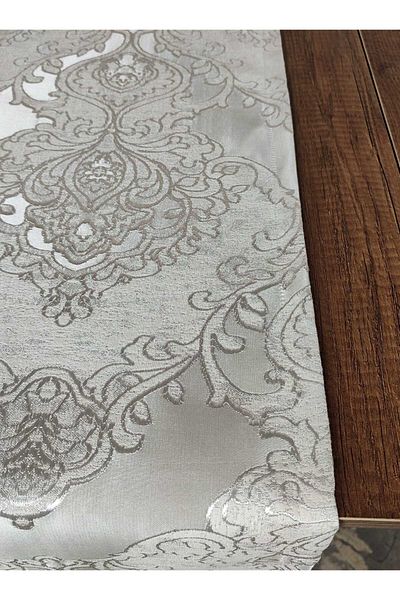 PİKKO HOME 32*142 cm țesut clasic jacquard poliester gros gri-crem(R)
