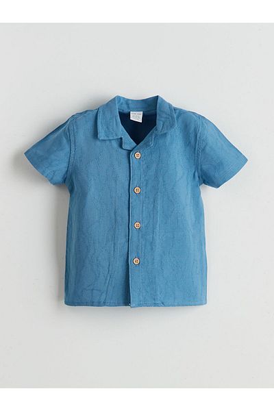 LC Waikiki New Season Short Sleeve Basic Baby Boy Shirt and Shorts 2-Piece Set - S5Bs31Z1