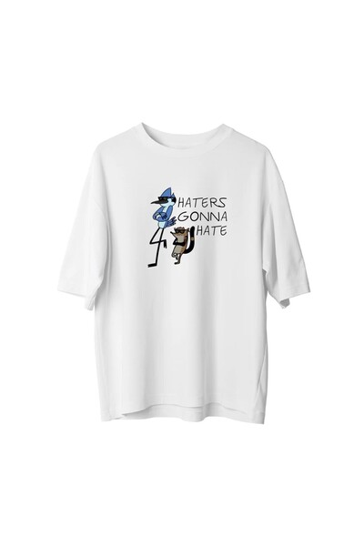 SVART WEAR تي شيرت مورديكاي ريجبي مطبوع كبير الحجم للجنسين