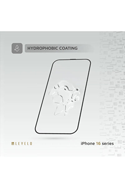 Levelo واقي شاشة عالي الدقة بحافة سيليكون 2.5D مطبوع عليه حرير لهاتف iPhone 1...