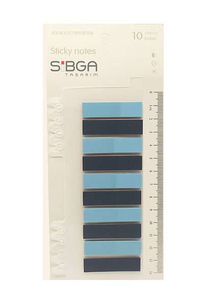 sibga tasarım Transparent Colored Post-It Note Paper - 200 Sheets Bookmark Sticker