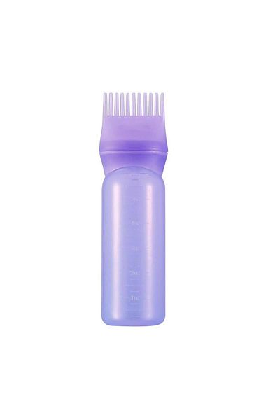 jetfast Purple Color Scalloped Hair Coloring Bottle Easy Practical Hair Bottoms Care Oil Application Apparatus 1 Piece
