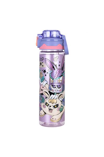 NovaKids Nova Kids Water Bottle 700ml with Straw- Purple