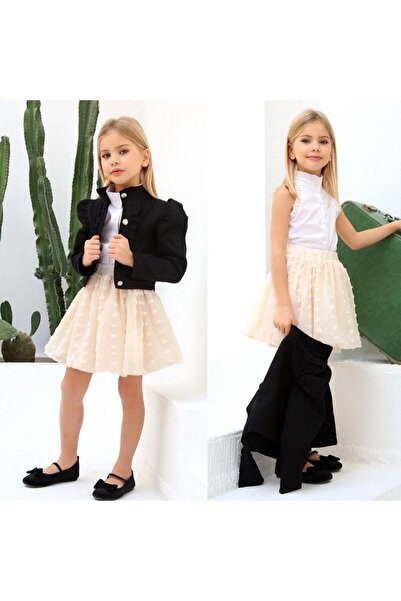 KOKOŞ BEBEK Girl's Puffy Skirt Jacket Set |   Between 3/12 Years