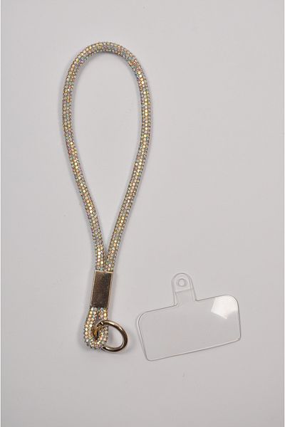 Casecollection iPhone Compatible Crystal Stone Long Wrist Strap
