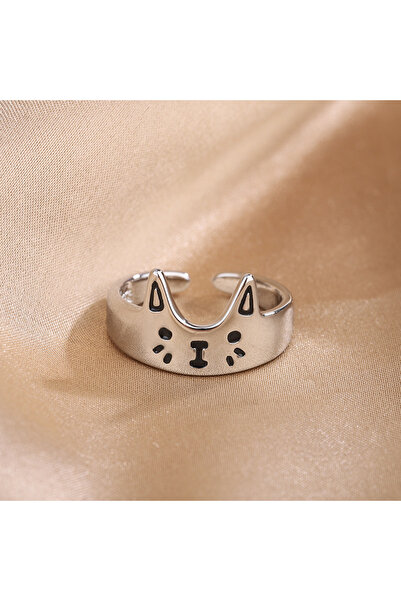 Choice resizable RI23Y0266-1 Lovely Cartoon Kitten Open Rings for Women Men D...