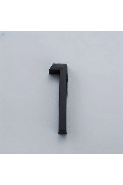 Choice L 1 1pc 100mm 3.9" Modern Door Number Black Self-adhesive  Mailbox Sticker, Outdoor Address Number