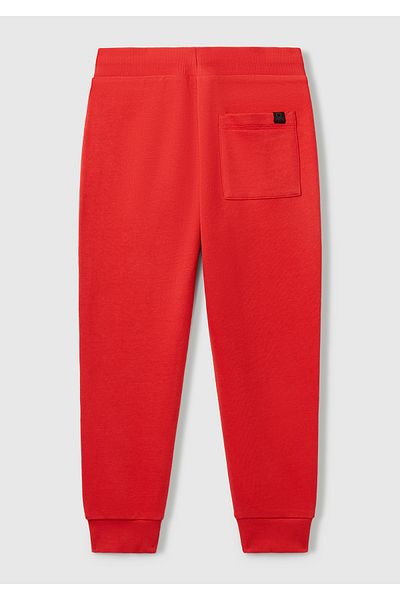 United Colors of Benetton Boy's Red Back Pocket Label Logo Sweatpants