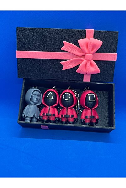 Katmanist Squid Game Anahtarlık Seti Muhafızlar ve Frontman Kutulu Set