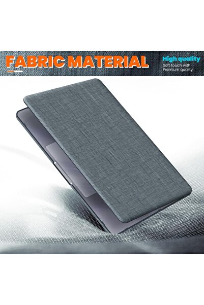 UnDePlus Apple Macbook Air 15inç M2/m3/m4 A3241 A2941 A3114 Uyumlu Kılıf Nubuk Üçgen Standlı Havalandırmalı