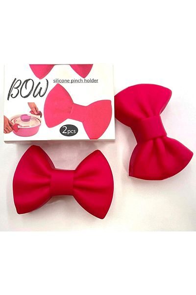 Busstier Silicone Pot with Bow Design - Heat Resistant, Non Slip and Practical Kitchen Helper