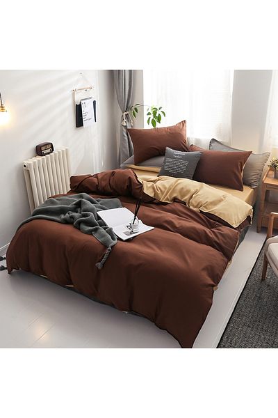 sharpdo 4-Piece Bedding Set Sheet set,with 1 Duvet/Quilt Cover And 1 Flat sheet And 2 Pillowcases King
