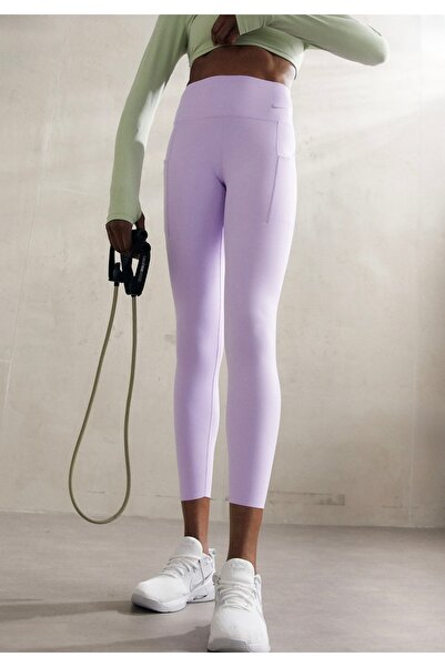 Nike Dri-Fit Universa Medium-Support High-Waisted Full-Length Training Lila Kadın Tayt