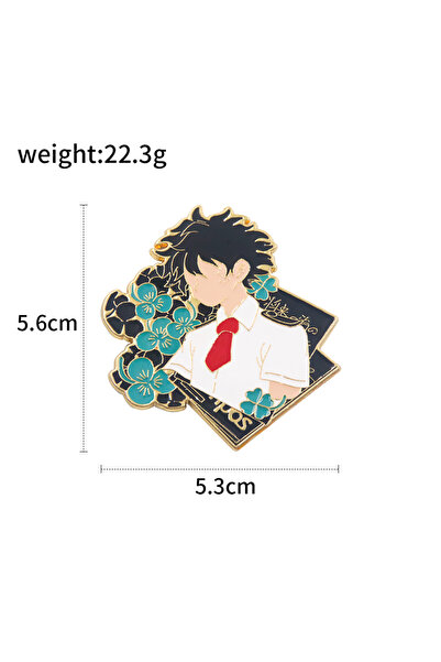 Choice 02 دبابيس معدنية على شكل شخصيات كرتونية من أنمي أكاديمية بطلي، مطلية ب...