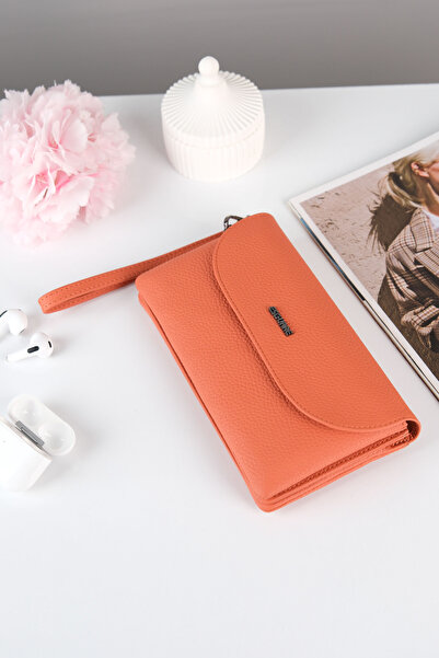 ESGUARE محفظة نسائية من الجلد الطبيعي 100%