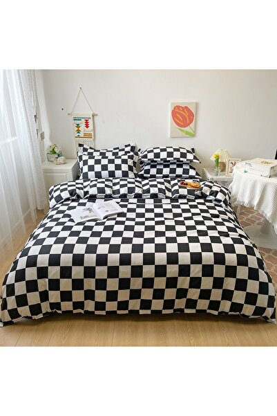 sharpdo Four-piece bedding set,with 1 quilt cover, 1 flat sheet and 2 pillowcases 1.8m bed(180*220cm)