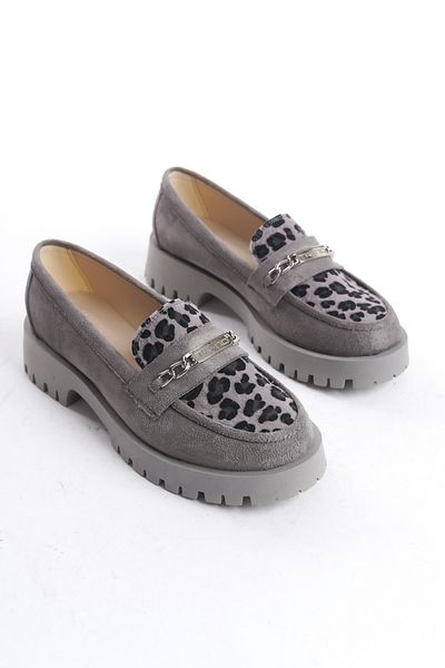 MARSEDO Γκρι Loafer Ρούχα - Μοκασίνια Casual Buckle Casual Παπούτσια