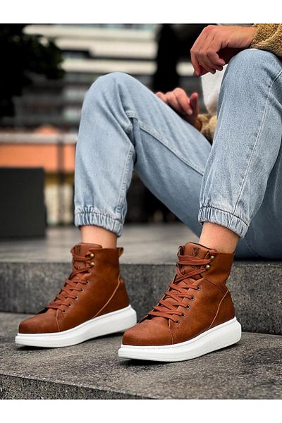 K&A High Sole Shoes Tan