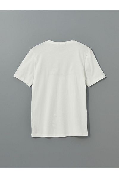 LC Waikiki Ανδρικό μπλουζάκι LCW Crew Neck με εμπριμέ χτενισμένο βαμβάκι