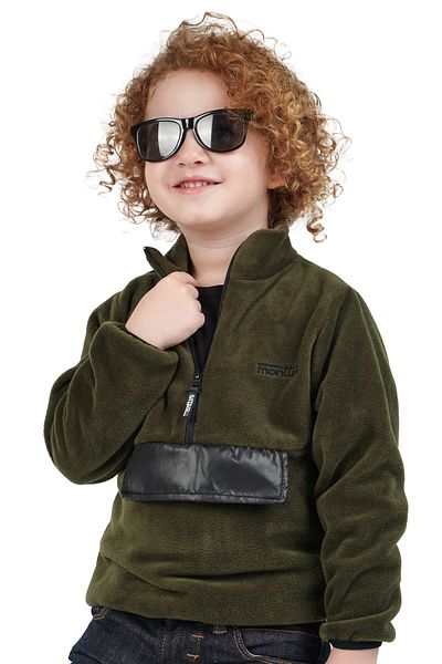 Merdia Kids Момчешки суитшърт с яка стойка и половин цип, жилетка и яке от поларен полар