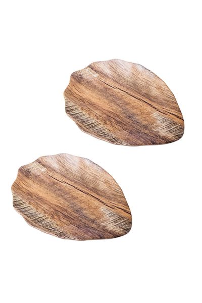 Külsan Melamine Serving Plate Set 2 Pieces 34*25 cm