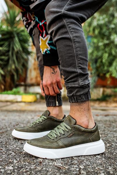 Shine Leather Knack 222 Khaki Casual Παπούτσια
