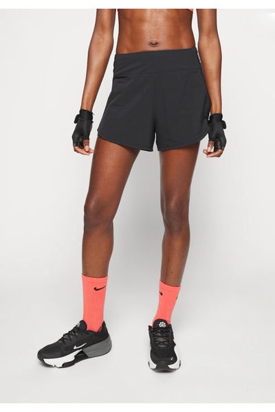 Nike Dri-Fit Fitness High-Waisted 3" Brief-Lined Training Siyah Kadın Şort