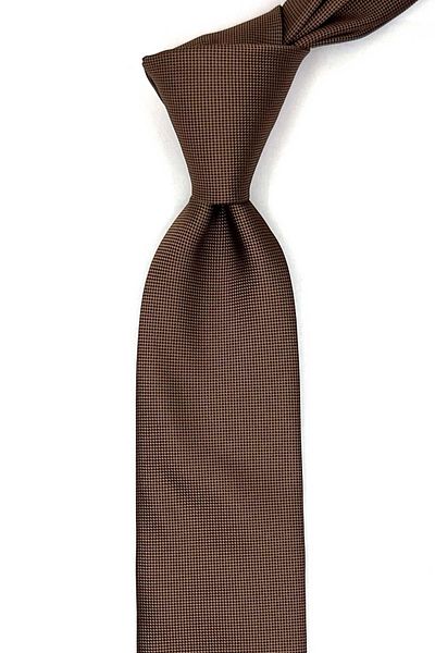 Kravatkolik Russet Brown Plain Slim Tie Sk8058