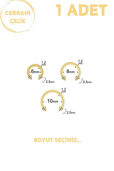 Blisse Piercing Surgical Steel 2.5mm Spike Septum Lip Tragus Helix Cartilage Piercing
