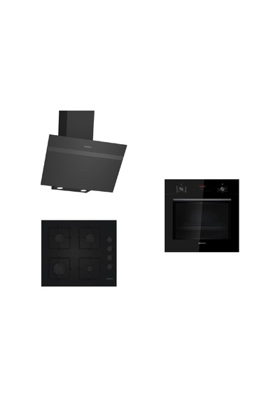 Siemens Ankastre Siyah 3 Lü Set 164 ( HB012FBB1T-EO6C6PP30O-LC64KPJ60T )