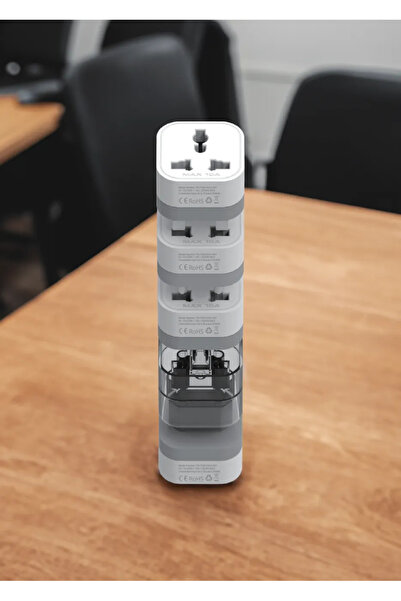porodo 4-In-1 Adaptor Uk Plug - White